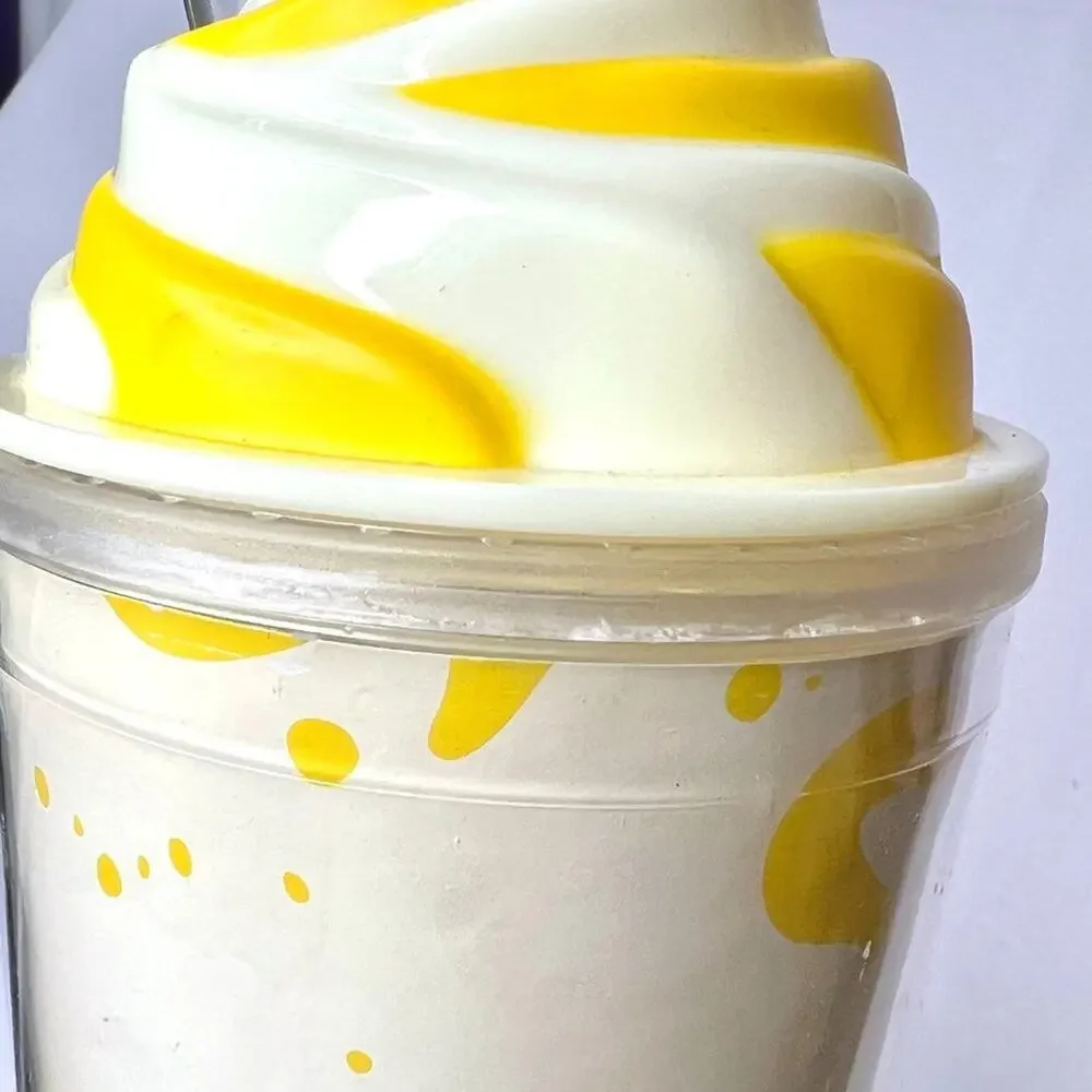 Disney Parks Dole Whip Plastic Drinking Cup With Straw